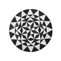 Dywan okrągły skórzany ø 140 cm czarno-biały TURGUTLU