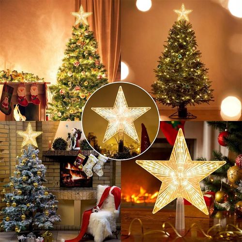 ŚWIECĄCA GWIAZDA NA LED CHOINKĘ CZUBEK OZDOBA DWUSTRONNA BOŻE NARODZENIE ZI na Arena.pl