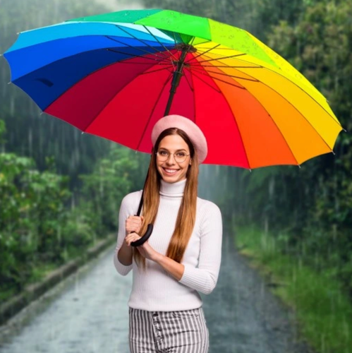 Parasol parasolka tęcza duży kolorowy na Arena.pl