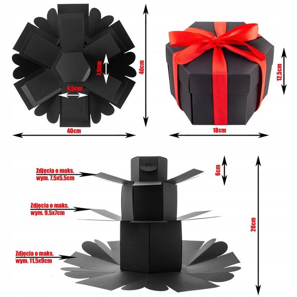 EXPLODING BOX ALBUM - PUDEŁKO NIESPODZIANKA + ZDJĘCIA zdjęcie 4