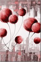 80CM 120 OBRAZ ABSTRAKCYJNE DMUCHAWCE CZERWIENI ŚCIENNY