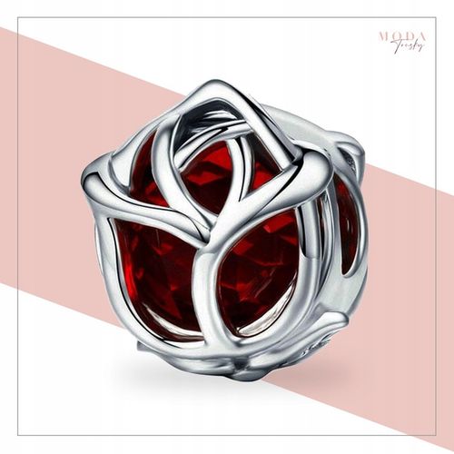Charms Zawieszka Kwiat Charms Czerwona Róża Charmsy MODA TRUSKY na Arena.pl