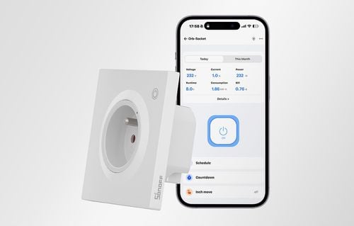 Sonoff WS01TPE-E WiFi Matter Inteligentne Gniazdko Ścienne Typ E 4000W 16A na Arena.pl