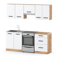 Kuchnia Nowoczesna 2m Modułowa Z Blatem Pojemna Mała Pojemna Wotan Biała