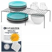 PÓŁKA WSTAWIANA Czarna REGULOWANA Metalowa do Szafki Kuchenna 57 - 33