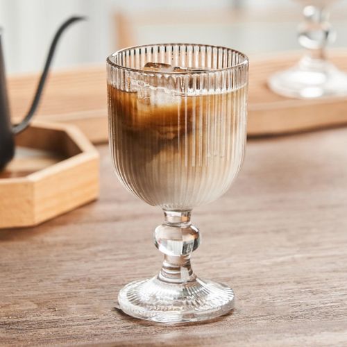 szklanka puchar ryflowany na nóżce - do kawy, deserów 255ml - szk160 na Arena.pl