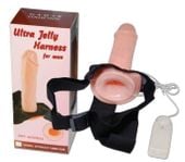 Proteza Penisa Dla Panów Z Wibracją Ultra Jelly Harness