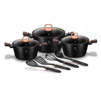 zestaw garnków granitowych berlinger haus bh-6154 black rose