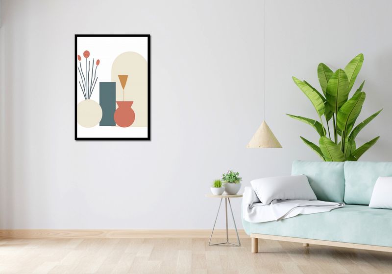 Plakat 64x90cm Kremowe Wazony zdjęcie 4