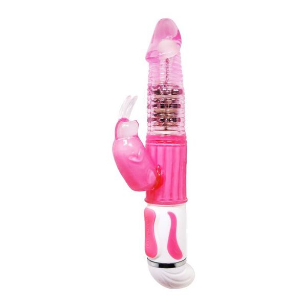 Naturalny Żelowy Wibrator Rotacyjny - Fascination Rabbit zdjęcie 3
