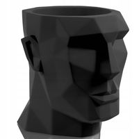 Doniczka okrągła Apollo APL10 | Czarny Mat, Kolor Czarny Mat, Concrette, Wymiary 11x15.5 cm