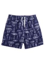 Szorty plażowe kąpielowe chłopięce żaglówki 152-158 YOCLUB