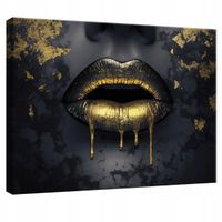 OBRAZ DO SYPIALNI SALONU KUCHNI KOBIETA TWARZ USTA NA PŁÓTNIE ŚCIANĘ 100x70