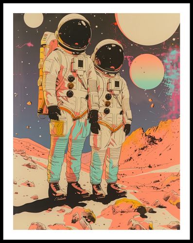 Plakat 50x65cm Astrounauci Kosmonauci na Arena.pl