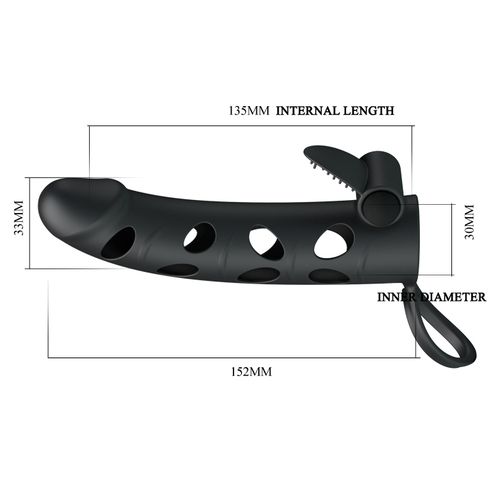 pretty love   vibrating penis sleeve with ball strap na Arena.pl