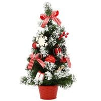 SZTUCZNA CHOINKA W DONICZCE CHOINKA UDEKOROWANA 50 cm DEKORACJA ŚWIĄTECZNA