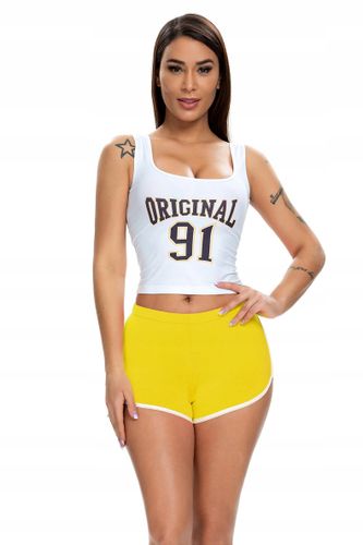 SZORTY Damskie SPORTOWE Wygodne SPODENKI Żółte M na Arena.pl