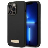 Guess GUHMP14LSBPLK iPhone 14 Pro 6,1" czarny/black hard case Silicone Logo
