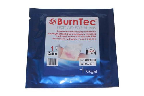 BurnTec Hydrożelowy opatrunek ratunkowy 10X10cm x8 na Arena.pl