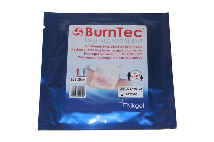 BurnTec Hydrożelowy opatrunek ratunkowy 10X10cm x8 zdjęcie 3