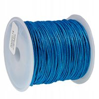 SZNUREK bawełniany woskowany 1mm niebieski 20-30m