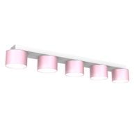Lampa sufitowa Dixie 5xGX53 Różowy/Biały