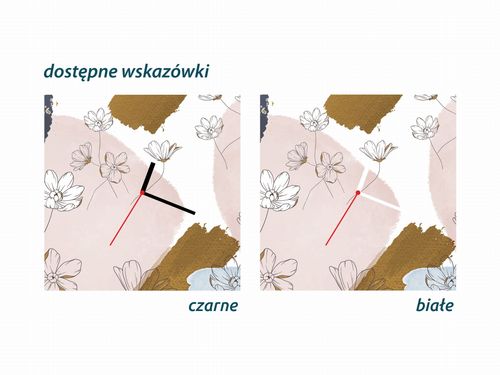 ZEGAR SZKLANY ROMB - Kwiaty i farba na Arena.pl