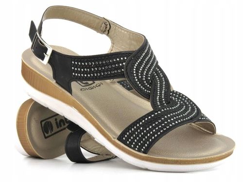 SANDAŁKI DAMSKIE INBLU BV-33 CZARNE LEKKIE LATO 36 na Arena.pl