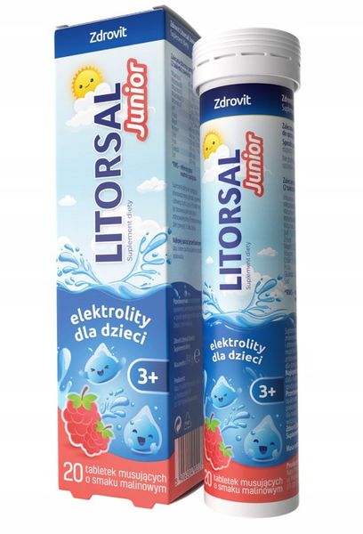 4x ZDROVIT LITORSAL JUNIOR 20 tabletek musujących zdjęcie 2