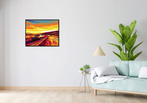 Plakat 76x60,5cm Pędź Przed Siebie na Arena.pl