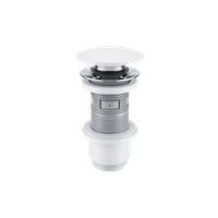 Korek klik-klak umywalkowo-bidetowy, biały ceramiczny