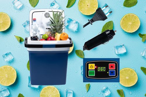 Lodówka turystyczna USB 29l niebieska z wyświetlaczem + wkład gratis na Arena.pl
