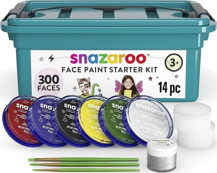SNAZAROO ZESTAW FARB DO MALOWANIA TWARZY I CIAŁA WALIZKA STARTOWA 14 el. zdjęcie 1