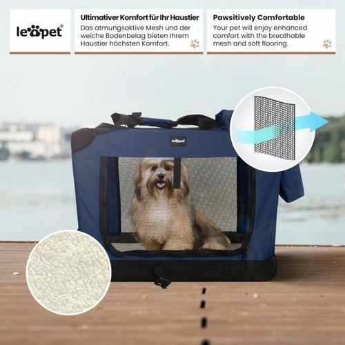 Leopet Box transportowy dla psów XL, niebieski na Arena.pl