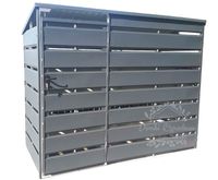 Wiata śmietnikowa spad tył 2,5x0,6m Antracyt Schowek ogrodowy ID517