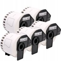 Zestaw 5 taśm do Brother DK-22205 62mm 30.48 metrów biała QL600 QL700 QL800