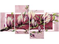 140CM 70 OBRAZ SŁODYCZ MAGNOLII PUDROWYM RÓŻU ŚCIENNY