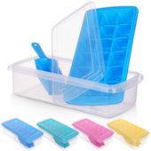 Forma na Lód Foremka na Kostki Lodu z Pojemnikiem do Przechowywania Łopatka