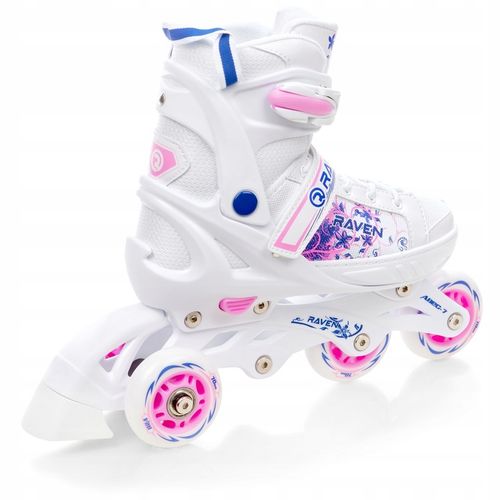 Rolki Łyżwy Wrotki 4w1 Regulowane RAVEN Meia 31-35 Kółko LED na Arena.pl