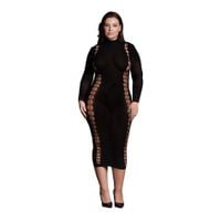 carme xi - dress with turtleneck - plus size