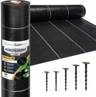 AGROTKANINA 135G 1,1x50m PREMIUM UV 3% AGROWŁÓKNINA CZARNA MATA +