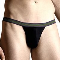 Czarne stringi męskie klasyczne SoftLine 4496 M/L