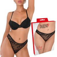 Czarne Koronkowe Brazylijskie Figi Daring Riley Sexy Majtki S/M