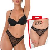Czarne Koronkowe Brazylijskie Figi Daring Riley Sexy Majtki XL/XXL