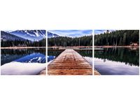 90X30CM POMOST JEZIORZE TRÓJ OBRAZ