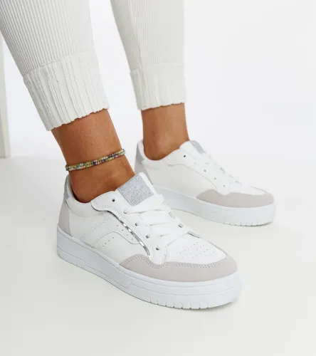 Białe-szare sneakersy na platformie Walda 41 na Arena.pl