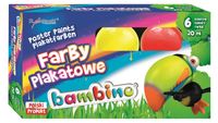 farby plakatowe 6kol. bambino | 1598