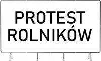 Baner PROTEST ROLNIKÓW Strajk Solidarność ROLNIK 200x100cm SZYLD WYPRZEDAŻ