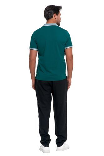 Koszulka Polo Męska Bawełniana Polówka Modna Premium ZIELONY MORAJ - M na Arena.pl