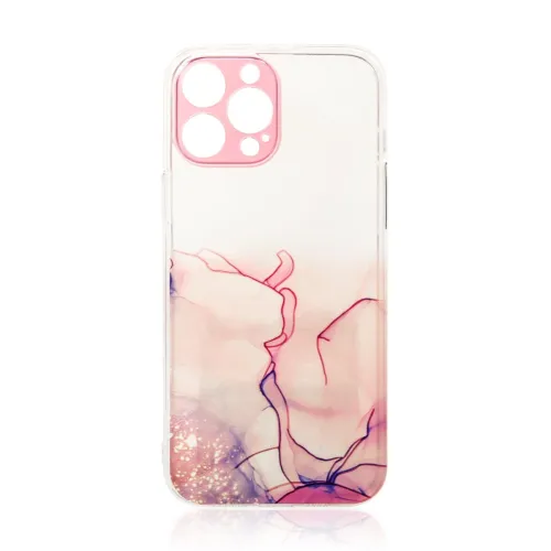 Marble Case etui do iPhone 12 Pro Max żelowy pokrowiec marmur różowy na Arena.pl